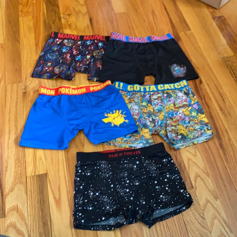 Size 8 Lot of 5 Boxer Briefs for Boys